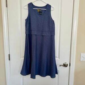 Gudrun Sjödén Polka Dot Organic Earthy Linen Cotton Tunic Sleeveless Dress Sz M